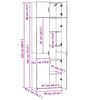 vidaXL Hochschrank R&auml;uchereiche 70x42,5x225 cm Holzwerkstoff