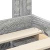 vidaXL Bettrahmen Graues Sonoma 120 x 200 cm Massives Kiefernholz