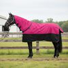 vidaXL Pferdedecke Rosa und Schwarz 145 cm Polyester