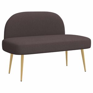 vidaXL Gepolsterte Bank mit R&uuml;ckenlehne Dunkelbraun 110 x 60 x 76 cm