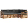 vidaXL Outdoor-Sofagarnitur 4 stk. Natur und Anthrazit
