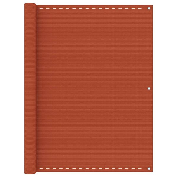 vidaXL Balkon-Sichtschutz Orange 120x500 cm HDPE