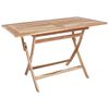 vidaXL Klappbarer Gartentisch Natur 120 x 70 x 75,5 cm