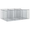vidaXL Gabionen-Hochbeet 150 x 100 x 60 cm Verzinkter Stahl Silber