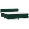 vidaXL Boxspringbett mit Matratze Dunkelgr&uuml;n 160x200 cm Samt