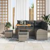 vidaXL Gartensofa-set mit Kissen 8 pcs Grau Poly-Rattan