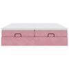 vidaXL Ottoman-Bett mit Matratzen Rosa 160x200 cm Samt