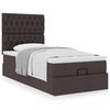 vidaXL Ottoman-Bett mit Matratze Dunkelbraun 90x190 cm Stoff