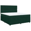 vidaXL Boxspringbett mit Matratze Dunkelgr&uuml;n 200x200 cm Samt