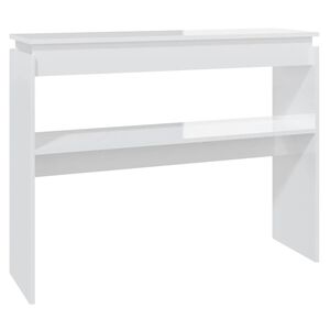 vidaXL Konsolentisch Hochglanz-Wei&szlig; 102x30x80 cm Holzwerkstoff