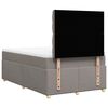 vidaXL Boxspringbett mit Matratze Taupe 120x190 cm Stoff