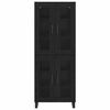 vidaXL Highboard 2 pcs Schwarz Eichen-Optik Engineered Wood und Glas
