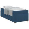 vidaXL Bettrahmen mit Matratze Blau 100 x 200 cm Stoff