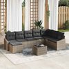 vidaXL Gartensofa-set mit Kissen 8 pcs Hellgrau Poly-Rattan