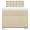 vidaXL Boxspringbett mit Matratze Creme 90x200 cm Stoff