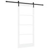 vidaXL Schiebet&uuml;r ORKDAL Wei&szlig; 93 x 211 cm Massivholz Kiefer und Glas
