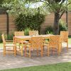 vidaXL Garten Essgruppe 7 pcs Braun Massivholz Akazie