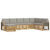 vidaXL Outdoor-Sofagarnitur 8 pcs Wei&szlig; und Hellgrau