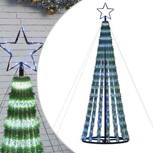 vidaXL LED Weihnachtsbaum 275 LEDs Blau 180 cm