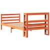 vidaXL Massivholzbett ohne Matratze Wachsbraun 75x190 cm Kiefernholz