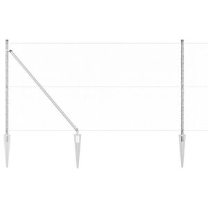 vidaXL Zaunpfosten Silber