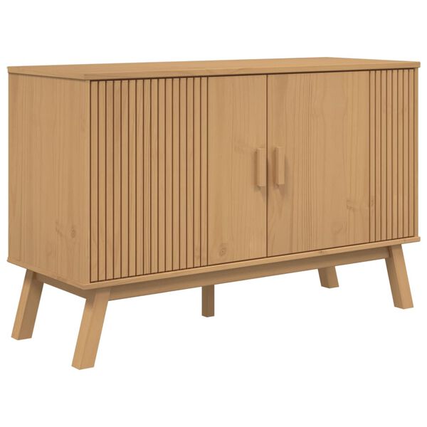 vidaXL Sideboard OLDEN Braun 114x43x73,5 cm Massivholz Kiefer