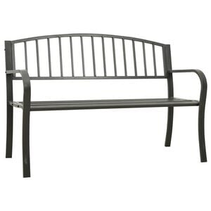 vidaXL Gartenbank Grau 120 cm Stahl