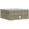 vidaXL 9-tlg. Garten-Lounge-Set mit Kissen Grau Poly Rattan