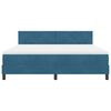 vidaXL LED Boxspringbett mit Matratze Dunkelblau 180 x 200 cm Samt
