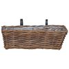 vidaXL H&auml;ngender Blumentopf Korb 2 pcs Braun 48 x 22 x 15 cm
