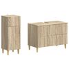 vidaXL 2-teiliges Badezimmer Schrank Set DELFT Sonoma-Eiche
