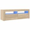 vidaXL TV-Schrank mit LED-Leuchten Sonoma-Eiche 120x35x40 cm