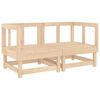 vidaXL 11-tlg. Garten-Lounge-Set Massivholz Kiefer