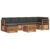 vidaXL Outdoor-Sofagarnitur 8 stk. Natur und Anthrazit