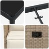 vidaXL Garten Essgruppe mit Kissen 5 pcs Beige Poly Rattan