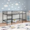 vidaXL Kinderloftbett Schwarz 79,5 x 200 cm Stahl