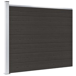 vidaXL Zaunelement WPC 175x146 cm Schwarz