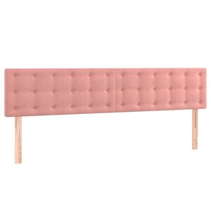 vidaXL Kopfteile Rosa 160x5x78/88 cm Samt