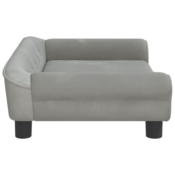 vidaXL Kindersofa Hellgrau 70x45x26 cm Samt