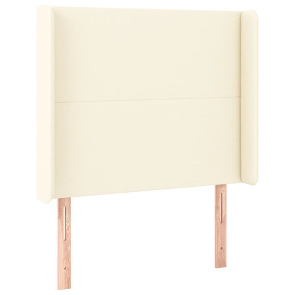 vidaXL Kopfteil mit Ohren Creme 93x16x118/128 cm Kunstleder