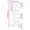 vidaXL Schuhschrank Hochglanz-Weiß 30x35x105 cm Holzwerkstoff