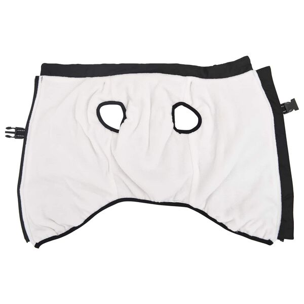 vidaXL Hundemantel mit Geschirr Schwarz L48 Fleece und Polyester