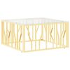 vidaXL Couchtisch Golden 80x80x40 cm Edelstahl und Glas