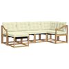 vidaXL Outdoor-Sofagarnitur 6 stk. Wei&szlig; und Creme