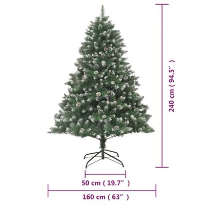 vidaXL Künstlicher Weihnachtsbaum mit Ständer 240 cm PVC