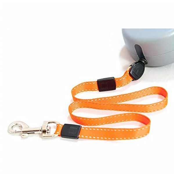 Wigzi Rollleine f&uuml;r 2 Hunde 3,0 Gel Grau