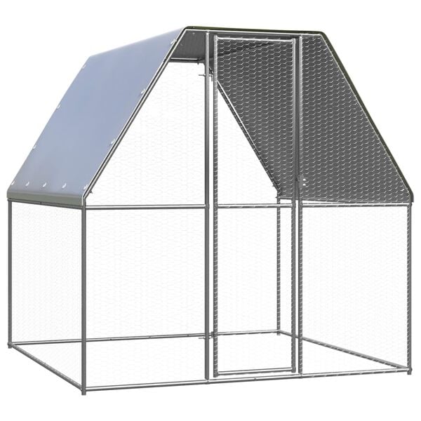 vidaXL Outdoor-H&uuml;hnerk&auml;fig 2x2x2 m Verzinkter Stahl