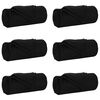 vidaXL Wohndecken 6 pcs Schwarz 240 x 220 cm Fleece
