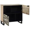 vidaXL Sideboard Wei&szlig; 80 x 33 x 75 cm massives Mangoholz