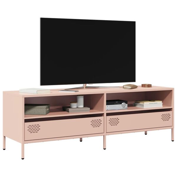 vidaXL TV-Schrank Rosa 135x39x43,5 cm Kaltgewalzter Stahl